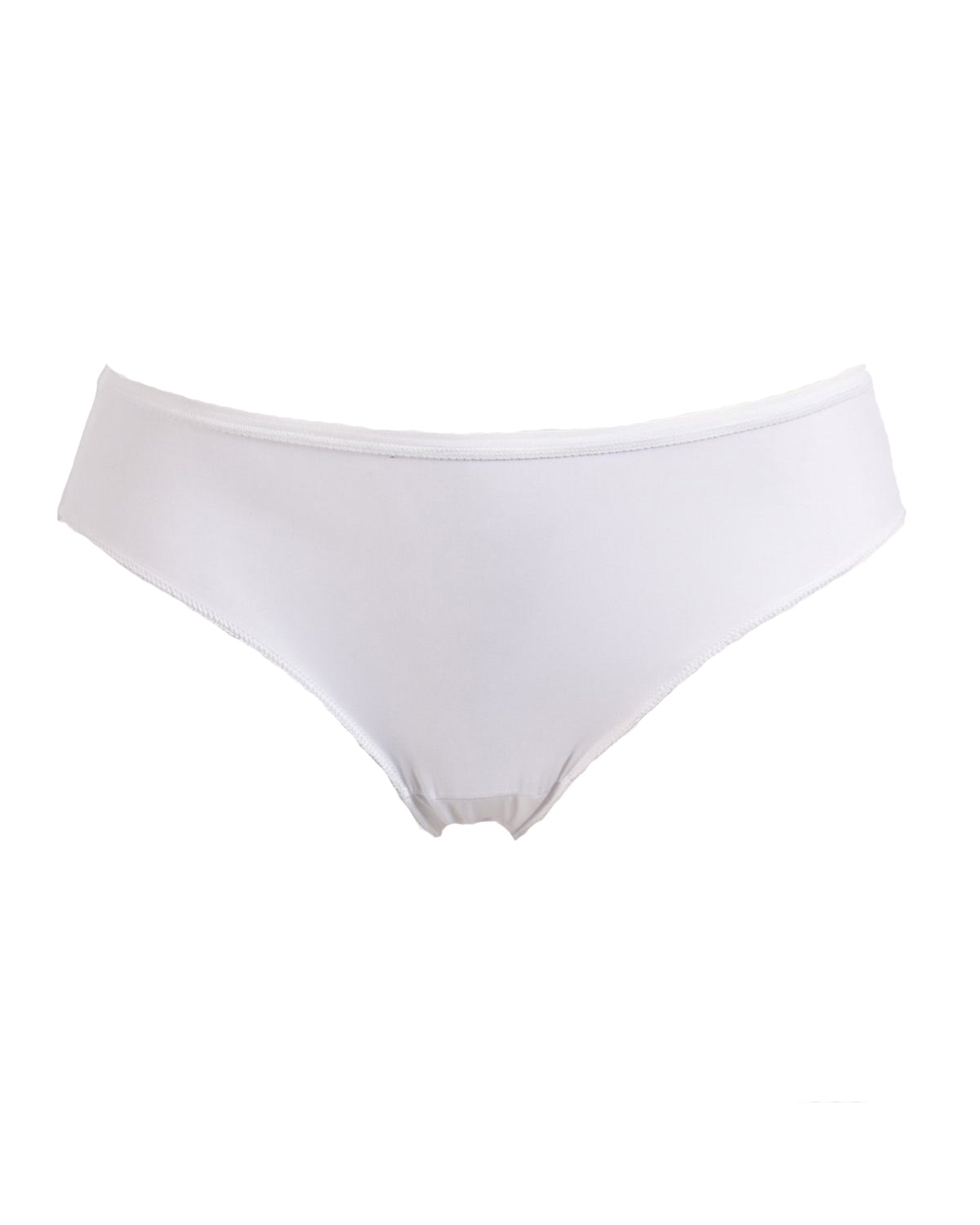 a white scalloped edge hipster panty