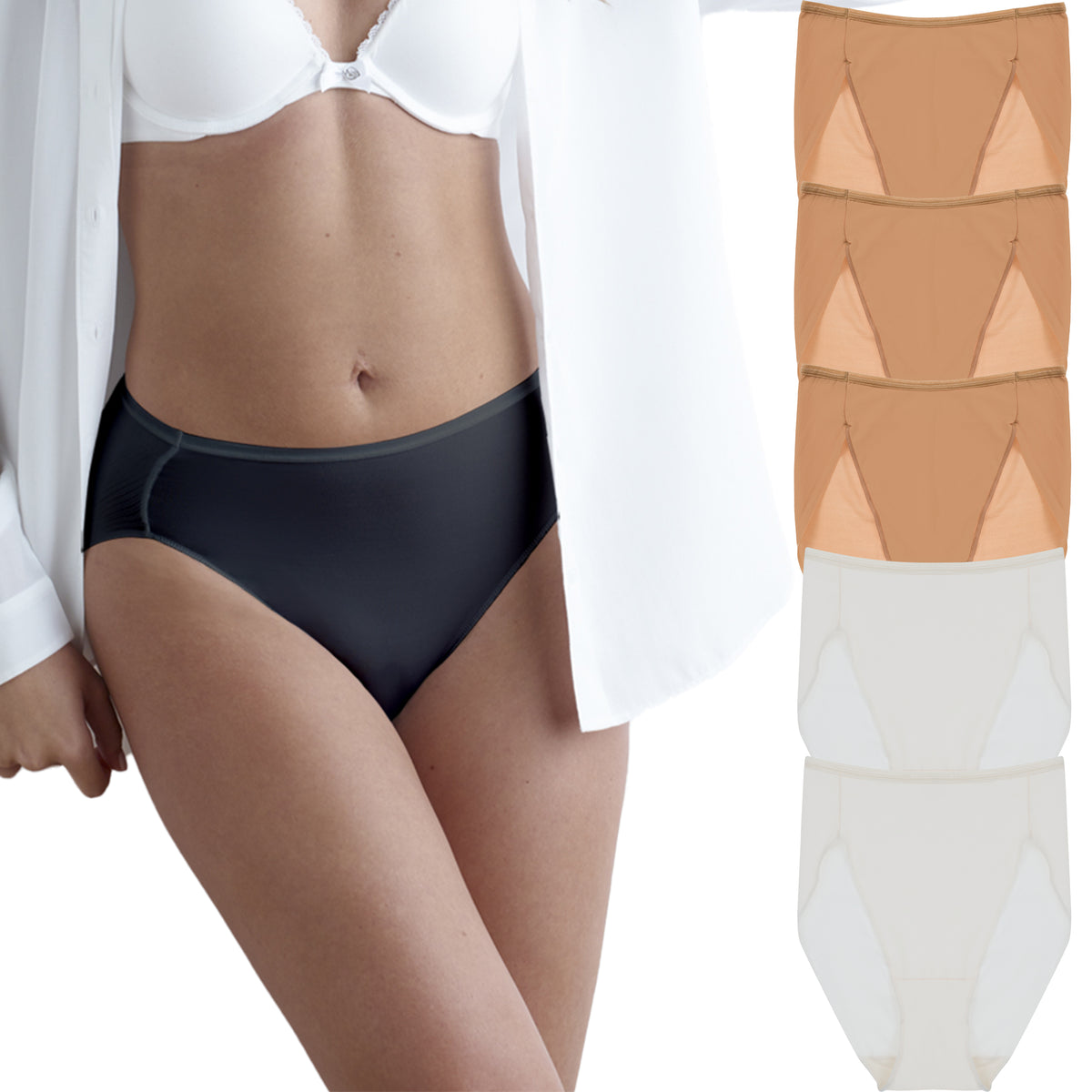 5-Pack Microfiber High-Cut Brief - Cupid Intimates