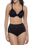 a woman wearing black tummy control underwear shapewear