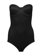 a black strapless tummy control body shaper shapewear