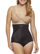 a woman wearing black high waisted tummy control underwear shapewear