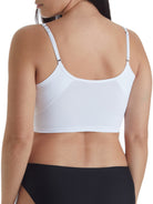 a woman wearing a white wireless bra