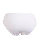 a white scalloped edge hipster panty
