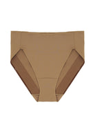 a tan high cut brief panty