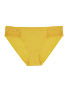 a yellow lace trim bikini panty women's underwear