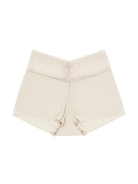 a light beige lace trim boyshort panty women's underwear